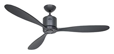 CasaFan AEROPLAN ECO 132 BG-SW Flügel Massivholz Schwarz Plafondventilator 27 W (Ø x h) 132 cm x 310 mm Basaltgrijs Met afstandsbediening, Timer, Met