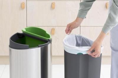 "Brabantia Touch Bin Recycle Afvalemmer 10 + 23 L - Vingerafdrukvrij "