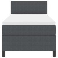 Boxspringbed met Matras & LED Donkergrijs 80x200 cm Corduroy Bekleding - thumbnail