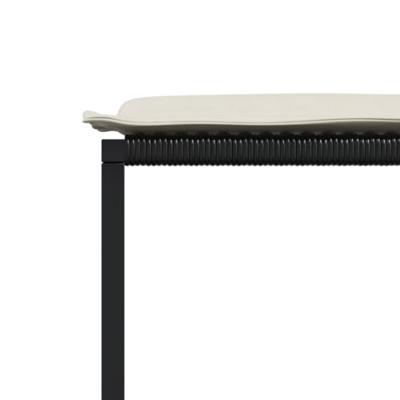 13-delige Tuinset met kussens poly rattan zwart