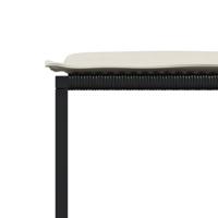 Tuinkrukken met kussens 4 st poly rattan zwart - thumbnail