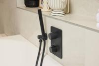 Ben muuraansluiting met handdouchehouder mat zwart - thumbnail