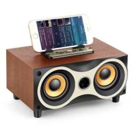 Draagbare houten draadloze speaker subwoofer stero Radio FM Desktop Bluetooth Speakers - thumbnail
