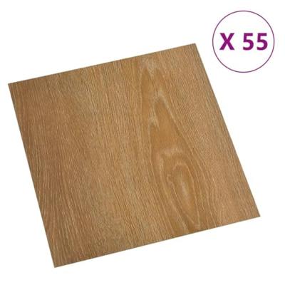 VidaXL Vloerplanken zelfklevend 55 st 5,11 m² pvc bruin