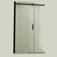 Nisdeur BWS Subliem 8mm Schuifdeur 110-120cm Mat Zwart - thumbnail