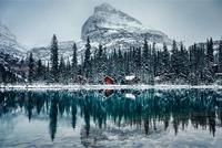 Fotobehang - meer O'Hara Canada, premium print, inclusief behanglijm - thumbnail