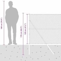VidaXL Afrasteringspaal grijs 25 x 1,2 m (25 mm gaas) staal - thumbnail