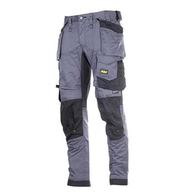 Snickers Workwear 6241 Stretch Werkbroek met holsterzakken grijs/zwart - maat 52