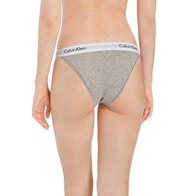 Calvin Klein High Leg Tanga slip dames - Hoog opgesneden dames slip - Rio onderbroek katoen - XS - Grijs - Onderbroek - Ondergoed - XS - Onderbroek