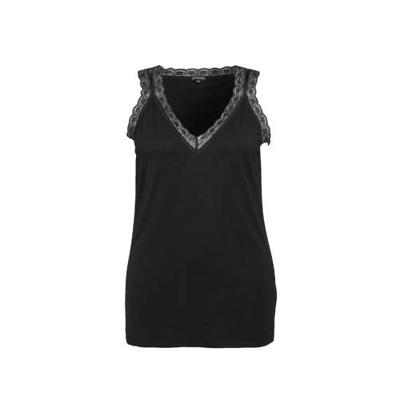 Exxcellent top Megan met kant zwart