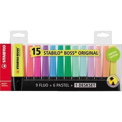 Markeerstift stabilo boss bureauset 70/15 15st ass | 5 stuks