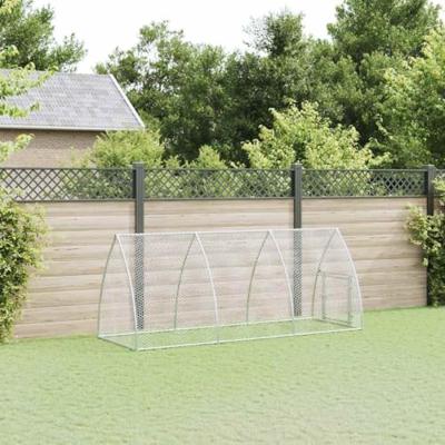 VidaXL Kippenhok 300x105x120 cm gegalvaniseerd staal zilverkleurig