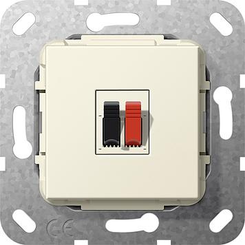 Luidsprekeraansluiting 2V Gira creme 569301