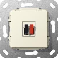 Luidsprekeraansluiting 2V Gira creme 569301 - thumbnail