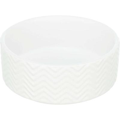 Trixie voerbak / drinkbak wave keramiek wit Trixie voerbak / drinkbak wave keramiek wit