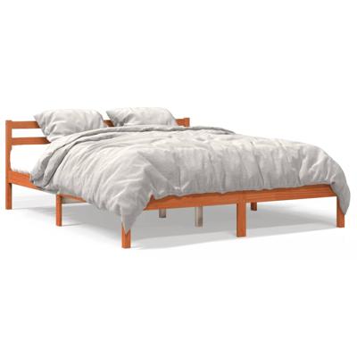 Bedframe zonder matras massief grenenhout wasbruin 180x200 cm Bedframe zonder matras massief grenenhout wasbruin 180x200 cm