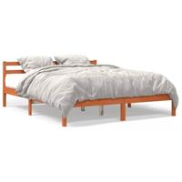 Bedframe zonder matras massief grenenhout wasbruin 180x200 cm - thumbnail
