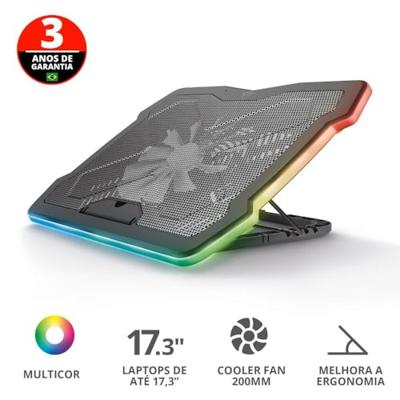 Trust GXT 1126 Aura laptop cooling pad 43,2 cm (17") 700 RPM Zwart