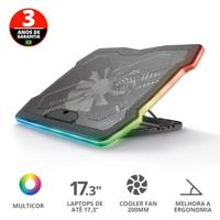 Trust GXT 1126 Aura laptop cooling pad 43,2 cm (17") 700 RPM Zwart - thumbnail