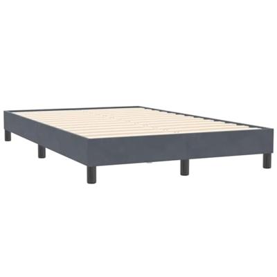 Boxspring zonder matras fluweel donkergrijs 120x210 cm