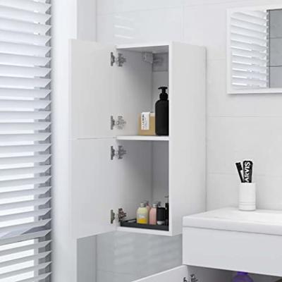 VidaXL Badkamerkast 30x30x80 cm bewerkt hout wit VidaXL Badkamerkast 30x30x80 cm bewerkt hout wit