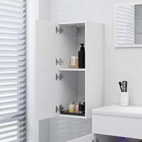 VidaXL Badkamerkast 30x30x80 cm bewerkt hout wit - thumbnail