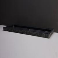 Wastafel Forzalaqua Palermo Graniet Gezoet Gekapt Met Kraangat Zwart 120,5x51,5x9 cm Forzalaqua - thumbnail