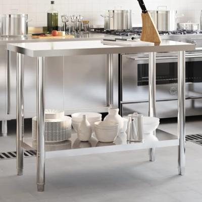 VidaXL Keukenwerktafel 110x55x85 cm roestvrij staal VidaXL Keukenwerktafel 110x55x85 cm roestvrij staal