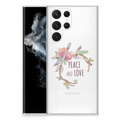 Samsung Galaxy S22 Ultra Telefoonhoesje met Naam Boho Text Samsung Galaxy S22 Ultra Telefoonhoesje met Naam Boho Text