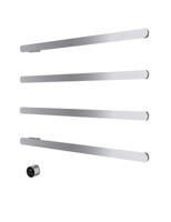Hotbath &MORE set van 4 rails RAS80 SQUARE 80 cm met separate schakelaar en inbouw element Chroom (RAS80-4CR) - thumbnail