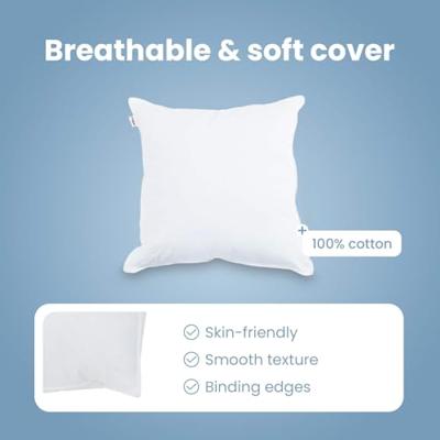 VidaXL Hoofdkussen met kussen 2 pcs wit 40 x 40 cm katoen