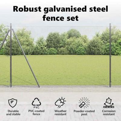 VidaXL Afrasteringspaal grijs 10 x 1,4 m (19 x 19 mm gaas)