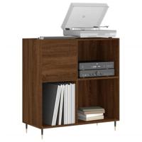 Platenkast 84,5x38x89 cm bewerkt hout bruin eikenkleur - thumbnail