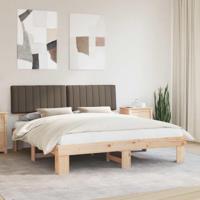 Bedframe met Gevoerd Hoofdgedeelte Taupe 180 x 200 cm - thumbnail