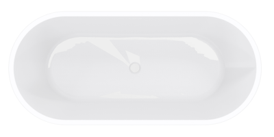 Wiesbaden Libero vrijstaand ligbad 178 x 80 cm acryl glans wit met waste wit glans 21.3650