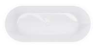Wiesbaden Libero vrijstaand ligbad 178 x 80 cm acryl glans wit met waste wit glans 21.3650 - thumbnail