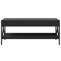 Salontafel met Infinity LED 90x50x38 cm zwart - thumbnail