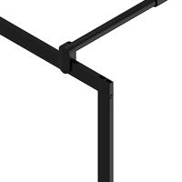 VidaXL Inloopdouchewand transparant 80x195 cm esg-glas zwart - thumbnail