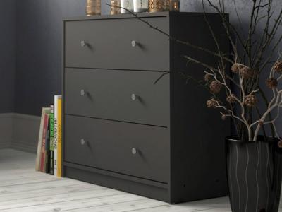 Commode MAYU 3 lades grijs Commode MAYU 3 lades grijs