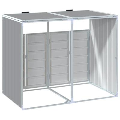 Containerberging voor 2 containers 144x81x113 cm staal grijs - thumbnail