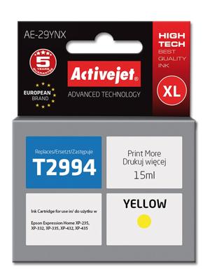Activejet AE-29YNX inkt (vervanging van Epson 29XL T2994; Supreme; 15 ml; geel)