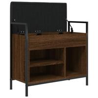 Schoenenbankje 65,5x32x57,5 cm bewerkt hout bruin eikenkleur - thumbnail