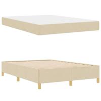 Boxspring bed met matras Crème en Wit 160 x 200 cm Stof - thumbnail