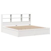 Bedframe zonder matras massief grenenhout wit 180x200 cm - thumbnail