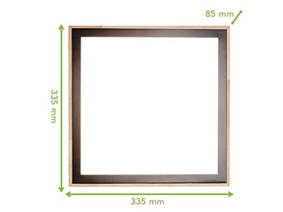 ECO-Light 9080 M WO SOLSTAR LED-plafondlamp LED 18 W Hout, Zwart, Wijnrood