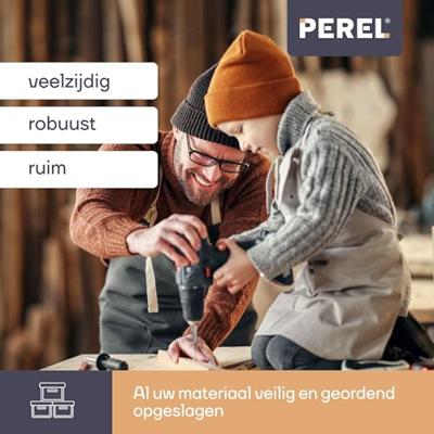 Gereedschapskoffer met metalen sloten 320 x 155 x 139 mm Velleman - Velleman