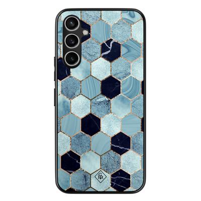 Samsung Galaxy A54 hoesje - Blue cubes Samsung Galaxy A54 hoesje - Blue cubes