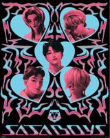 Poster K-Pop Demon Hunters - Saja Boys Hearts 40x50cm - thumbnail