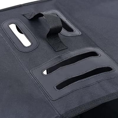 Fietstas voor bagagedrager dubbel waterdicht 35 L zwart - thumbnail