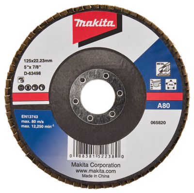 Makita Accessoires Lamellenschuurschijf 125mm A80 - D-63498-10 D-63498-10 Makita Accessoires Lamellenschuurschijf 125mm A80 - D-63498-10 D-63498-10